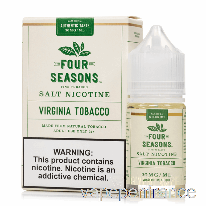 Sel De Tabac De Virginie - Quatre Saisons - 30 Ml 30 Mg Stylo Vape